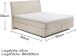 Boxspringbett >MARBELLA< inkl. 6cm Topper, Bezug Cord-Optik creme/beige, Härtegrad 2/3 durch wenden, Liegefläche 180x200cm - Stellmaß 185x126x216 (BxHxT)