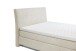 Boxspringbett >MARBELLA< inkl. 6cm Topper, Bezug Cord-Optik creme/beige, Härtegrad 2/3 durch wenden, Liegefläche 180x200cm - Stellmaß 185x126x216 (BxHxT)