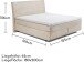 Boxspringbett >MARBELLA< inkl. 6cm Topper, Bezug Cord-Optik creme/beige, Härtegrad 2/3 durch wenden, Liegefläche 180x200cm - Stellmaß 185x126x216 (BxHxT)