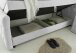 Boxspringbett >Mendoza< 7-Zonen, 2x Bettkasten, inkl. Topper (6cm), Stoff silber, Liegefläche 180x200cm - Stellmaß 203x120x222 (BxHxT)