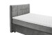 Boxspringbett >NAVARRA 140< 7-Zonen, 4cm Topper, Bezugsstoff grau, Liegefläche 140x200cm - Stellmaß 143x113x210 (BxHxT)