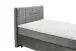 Boxspringbett >NAVARRA 140< 7-Zonen, 4cm Topper, Bezugsstoff grau, Liegefläche 140x200cm - Stellmaß 143x113x210 (BxHxT)