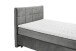 Boxspringbett >NAVARRA 140< 7-Zonen, 4cm Topper, Bezugsstoff grau, Liegefläche 140x200cm - Stellmaß 143x113x210 (BxHxT)