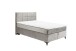 Boxspringbett >NAVARRA 140< 7-Zonen, 4cm Topper, Bezugsstoff silber, Liegefläche 140x200cm - Stellmaß 143x113x210 (BxHxT)