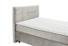 Boxspringbett >NAVARRA 140< 7-Zonen, 4cm Topper, Bezugsstoff silber, Liegefläche 140x200cm - Stellmaß 143x113x210 (BxHxT)