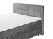 Boxspringbett >NAVARRA 180< 7-Zonen, 4cm Topper, Bezugsstoff grau, Liegefläche 180x200cm - Stellmaß 183x113x210 (BxHxT)