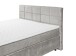 Boxspringbett >NAVARRA 180< 7-Zonen, 4cm Topper, Bezugsstoff silber, Liegefläche 180x200cm - Stellmaß 183x113x210 (BxHxT)