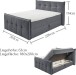 Boxspringbett >THOMPSON< 2x Bettkasten, 9-Zonen, 6cm Topper, in anthrazit, Liegefläche 180x200cm - Stellmaß 200x114x226cm (BxHxT)