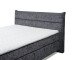 Boxspringbett >ZANDVOORT< 7-Zonen, 6cm Topper, Härtegrad 2/3 durch wenden, in anthrazit, Liegefläche 180x200cm - Stellmaß 208x118x215 (BxHxT)