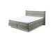 Boxspringbett >ZANDVOORT< 7-Zonen, 6cm Topper, Härtegrad 2/3 durch wenden, in grau, Liegefläche 180x200cm - Stellmaß 208x118x215 (BxHxT)