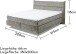 Boxspringbett >ZANDVOORT< 7-Zonen, 6cm Topper, Härtegrad 2/3 durch wenden, in grau, Liegefläche 180x200cm - Stellmaß 208x118x215 (BxHxT)
