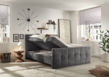 Boxspringbett >VALETTA< 2x Bettkasten, 7-Zonen, 6cm...