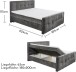 Boxspringbett >VALETTA< 2x Bettkasten, 7-Zonen, 6cm Topper, in anthrazit, Liegefläche 180x200cm - Stellmaß 185x115x224cm (BxHxT)