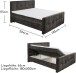Boxspringbett >VALETTA< 2x Bettkasten, 7-Zonen, 6cm Topper, in dunkelbraun, Liegefläche 180x200cm - Stellmaß 185x115x224cm (BxHxT)