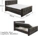 Boxspringbett >VALETTA< 2x Bettkasten, 7-Zonen, 6cm Topper, in dunkelbraun, Liegefläche 180x200cm - Stellmaß 185x115x224cm (BxHxT)