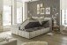 Boxspringbett >Valencia 180< 4x Bettkasten / Stauraum, inkl. Topper, Bezug Ivory cream, Liegefläche 180x200cm - Stellmaß 183x105x240cm (BxHxT)