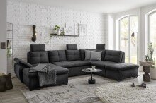 Wohnlandschaft >ALIJA< Schlaffunktion, Bettkasten,...
