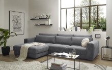 Ecksofa >BARURA< links/rechts aufbaubar,  6 Kissen,...