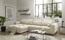 Ecksofa >BARURA< links/rechts aufbaubar,  6 Kissen,...