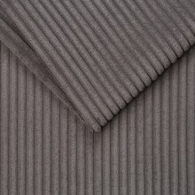 Ecksofa >LARINA< links/rechts aufbaubar, Schlaffunktion, Bettkasten, 6 Kissen, Bezug Cord dunkelgrau "ash" - 282x92x186 (BxHxT)