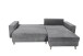 Ecksofa >LARINA< links/rechts aufbaubar, Schlaffunktion, Bettkasten, 6 Kissen, Bezug Cord dunkelgrau "ash" - 282x92x186 (BxHxT)