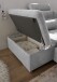 Wohnlandschaft >MEDAN< Schlaffunktion, Bettkasten, 3 Kopfstützen, Armlehnfunktion, in light grey - 324x107x170/218 (BxHxT)