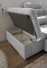 Wohnlandschaft >MEDAN< Schlaffunktion, Bettkasten, 3 Kopfstützen, Armlehnfunktion, in light grey - 324x107x170/218 (BxHxT)