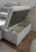 Wohnlandschaft >MEDAN< Schlaffunktion, Bettkasten, 3 Kopftützen, Armlehnfunktion, in light grey - 324x107x170/218 (BxHxT))