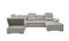 Wohnlandschaft >MEDAN< Schlaffunktion, Bettkasten, 3 Kopftützen, Armlehnfunktion, in Bezug "taupe" - 324x107x170/218 (BxHxT)