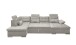 Wohnlandschaft >MEDAN< Schlaffunktion, Bettkasten, 3 Kopftützen, Armlehnfunktion, in Bezug "taupe" - 324x107x170/218 (BxHxT)