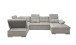 Wohnlandschaft >MEDAN< Schlaffunktion, Bettkasten, 3 Kopftützen, Armlehnfunktion, in Bezug "taupe" - 324x107x170/218 (BxHxT)