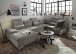 Wohnlandschaft >MEDAN< Schlaffunktion, Bettkasten, 3 Kopftützen, Armlehnfunktion, in Bezug "taupe" - 324x107x170/218 (BxHxT)