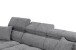 Ecksofa >SYDNEY< Elektrische Sitztiefenverstellung, 3 verstellbare Kopfstützen, Bettkasten, in anthrazit - 268x105x172 (BxHxT)