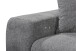Ecksofa >SYDNEY< Elektrische Sitztiefenverstellung, 3 verstellbare Kopfstützen, Bettkasten, in anthrazit - 268x105x172 (BxHxT)