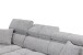 Ecksofa >SYDNEY< Elektrische Sitztiefenverstellung, 3 verstellbare Kopfstützen, Bettkasten, Bezugsstoff "taupe" - 268x105x172 (BxHxT)