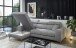 Ecksofa >SYDNEY< Elektrische Sitztiefenverstellung, 3 verstellbare Kopfstützen, Bettkasten, Bezugsstoff "taupe" - 268x105x172 (BxHxT)