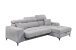 Ecksofa >SYDNEY< Elektrische Sitztiefenverstellung, 3 verstellbare Kopfstützen, Bettkasten, Bezugsstoff "taupe" - 268x105x172 (BxHxT)