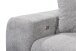 Ecksofa >SYDNEY< Elektrische Sitztiefenverstellung, 3 verstellbare Kopfstützen, Bettkasten, Bezugsstoff "taupe" - 268x105x172 (BxHxT)
