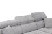 Ecksofa >SYDNEY< Elektrische Sitztiefenverstellung, 3 verstellbare Kopfstützen, Bettkasten, Bezugsstoff "taupe" - 268x105x172 (BxHxT)