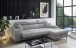 Ecksofa >SYDNEY< Elektrische Sitztiefenverstellung, 3 verstellbare Kopfstützen, Bettkasten, Bezugsstoff "taupe" - 268x105x172 (BxHxT)