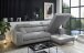 Ecksofa >SYDNEY< Elektrische Sitztiefenverstellung, 3 verstellbare Kopfstützen, Bettkasten, Bezugsstoff "taupe" - 268x105x172 (BxHxT)