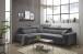 Ecksofa >SYDNEY< Elektrische Sitztiefenverstellung, 5 verstellbare Kopfstützen, Bettkasten, in anthrazit - 282x105x198 (BxHxT)