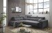 Ecksofa >SYDNEY< Elektrische Sitztiefenverstellung, 5 verstellbare Kopfstützen, Bettkasten, in anthrazit - 282x105x198 (BxHxT)