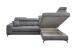 Ecksofa >SYDNEY< Elektrische Sitztiefenverstellung, 5 verstellbare Kopfstützen, Bettkasten, in anthrazit - 282x105x198 (BxHxT)