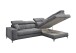 Ecksofa >SYDNEY< Elektrische Sitztiefenverstellung, 5 verstellbare Kopfstützen, Bettkasten, in anthrazit - 282x105x198 (BxHxT)