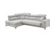 Ecksofa >SYDNEY< Elektrische Sitztiefenverstellung, 5 verstellbare Kopfstützen, Bettkasten, Bezugsstoff "taupe" - 268x105x172 (BxHxT)