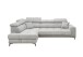 Ecksofa >SYDNEY< Elektrische Sitztiefenverstellung, 5 verstellbare Kopfstützen, Bettkasten, Bezugsstoff "taupe" - 268x105x172 (BxHxT)
