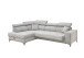 Ecksofa >SYDNEY< Elektrische Sitztiefenverstellung, 5 verstellbare Kopfstützen, Bettkasten, Bezugsstoff "taupe" - 268x105x172 (BxHxT)