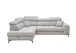 Ecksofa >SYDNEY< Elektrische Sitztiefenverstellung, 5 verstellbare Kopfstützen, Bettkasten, Bezugsstoff "taupe" - 268x105x172 (BxHxT)