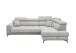 Ecksofa >SYDNEY< Elektrische Sitztiefenverstellung, 5 verstellbare Kopfstützen, Bettkasten, Bezugsstoff "taupe" - 268x105x172 (BxHxT)
